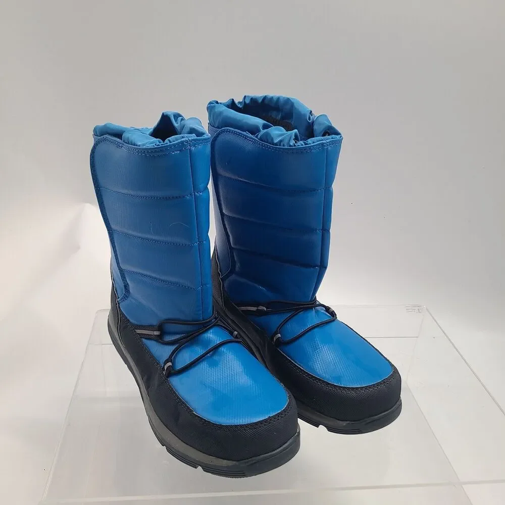 LANDS END Unisex Blue Thermolite Snow Winter Insulated Boots Youth Sz 7M 512385